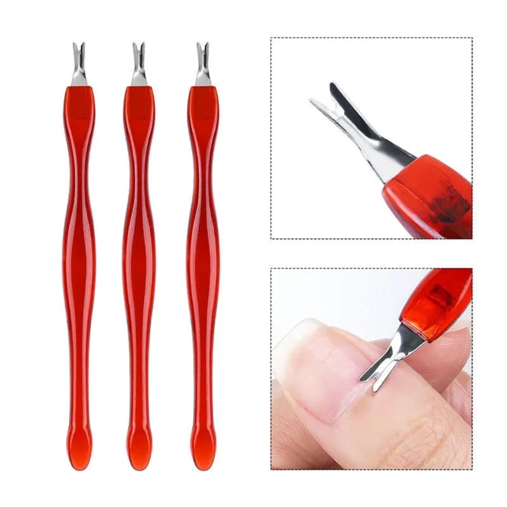 Red Cuticle Remover Tool Set  Bundle 25 Sets For $20 Every Set Comes With 4 Pcs.